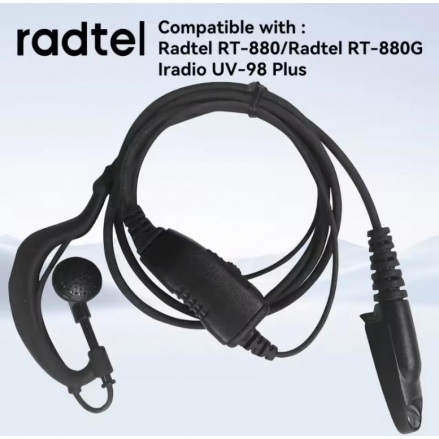 Radtel RT-880 RT-880G UV-98 artı iradio PTT Mic ile iki yönlü telsiz kulaklık kulaklık